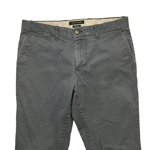 Tommy Hilfiger 32/32 Men's Slim Fit Navy Pants - Picture 3 of 4